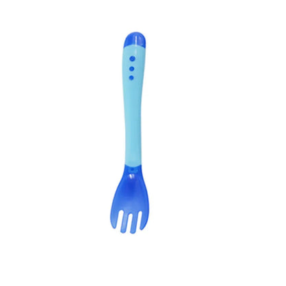 Baby Silicon Spoon Baby Safety Temperature Sensing Kids Children Flatware Feeding Spoons and Fork