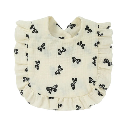 Korean Style Baby Feeding Drool Bib Ruffle Floral Infants Saliva Towel Soft Cotton Burp Cloth For Newborn Toddler Kids Bibs New