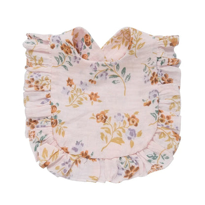 Korean Style Baby Feeding Drool Bib Ruffle Floral Infants Saliva Towel Soft Cotton Burp Cloth For Newborn Toddler Kids Bibs New