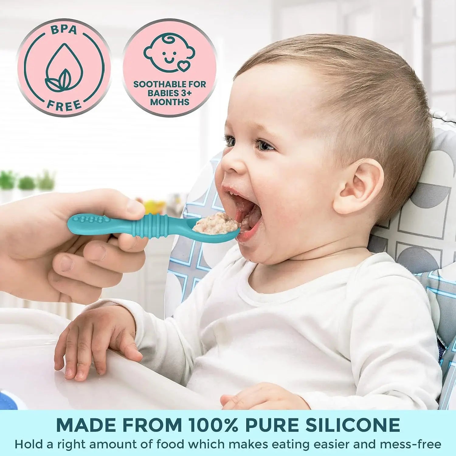 Baby Silicone Grinding Training Spoon Feeding Complementary Food Rice Paste Double Headed Soft Spoon Sticky Licking Rod BPA Free