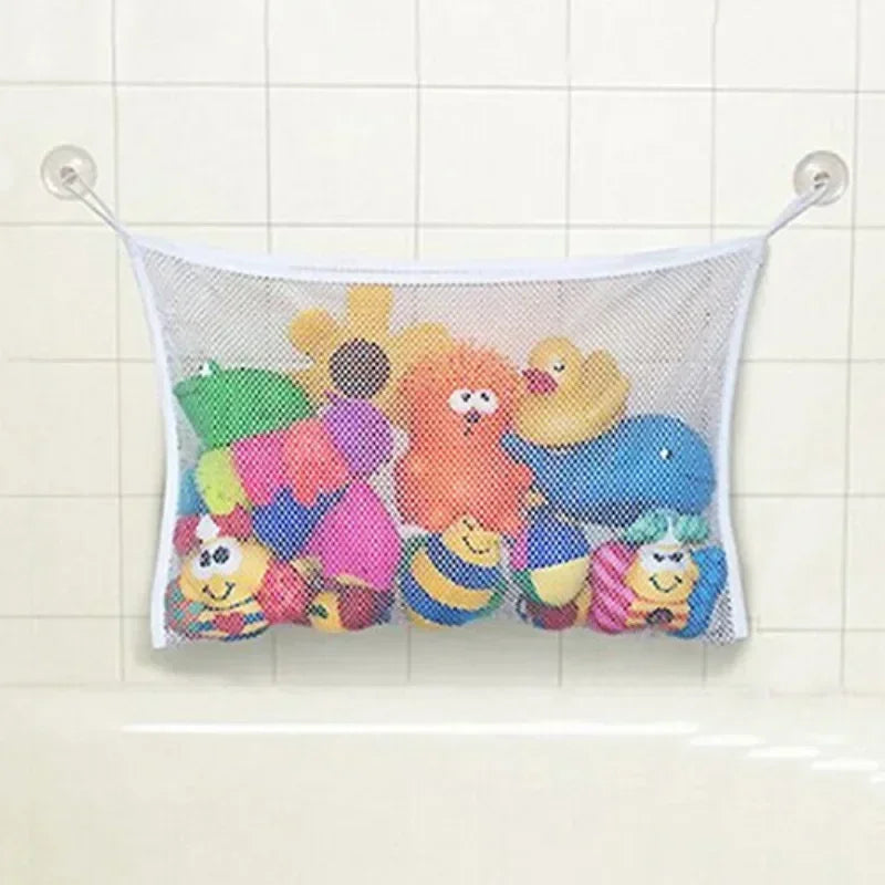 Baby Bathroom Mesh Bath Bag Kids Cartoon Basket Net Children&