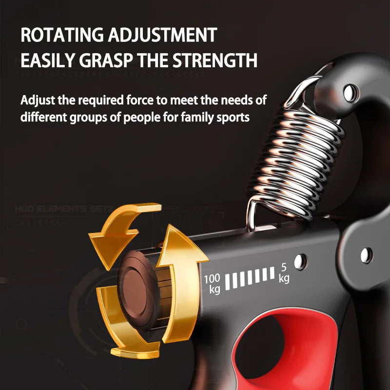 5-100kg Grip Strength Gym Wrist Expander Hand Strengthener Adjustable Muscle Recovery Fitness Hand Strength Exercise