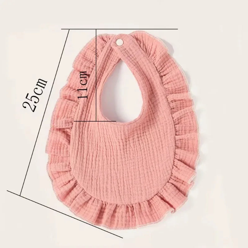 Korean Style Baby Feeding Drool Bib Ruffle Floral Infants Saliva Towel Soft Cotton Burp Cloth For Newborn Toddler Kids Bibs New