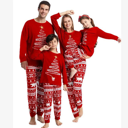 Family Christmas Pajamas 2024 Mother Father Kids Matching Clothes Look Outfit Mommy And Me New Year&