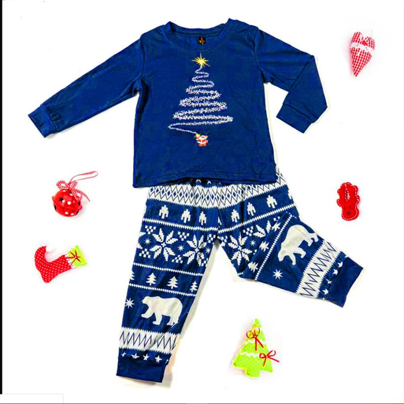 Family Christmas Pajamas 2024 Mother Father Kids Matching Clothes Look Outfit Mommy And Me New Year&